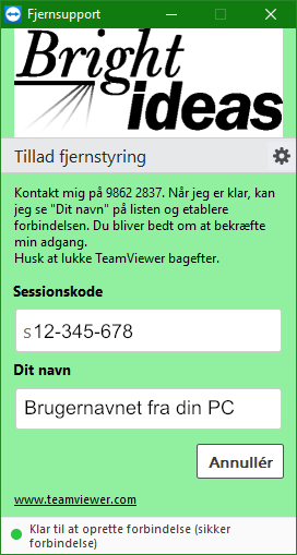 Ny TeamViewer QuickSupport